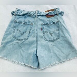 Girls Levi’s Jean Shorts , High Rise With Braided Belt, Like New.